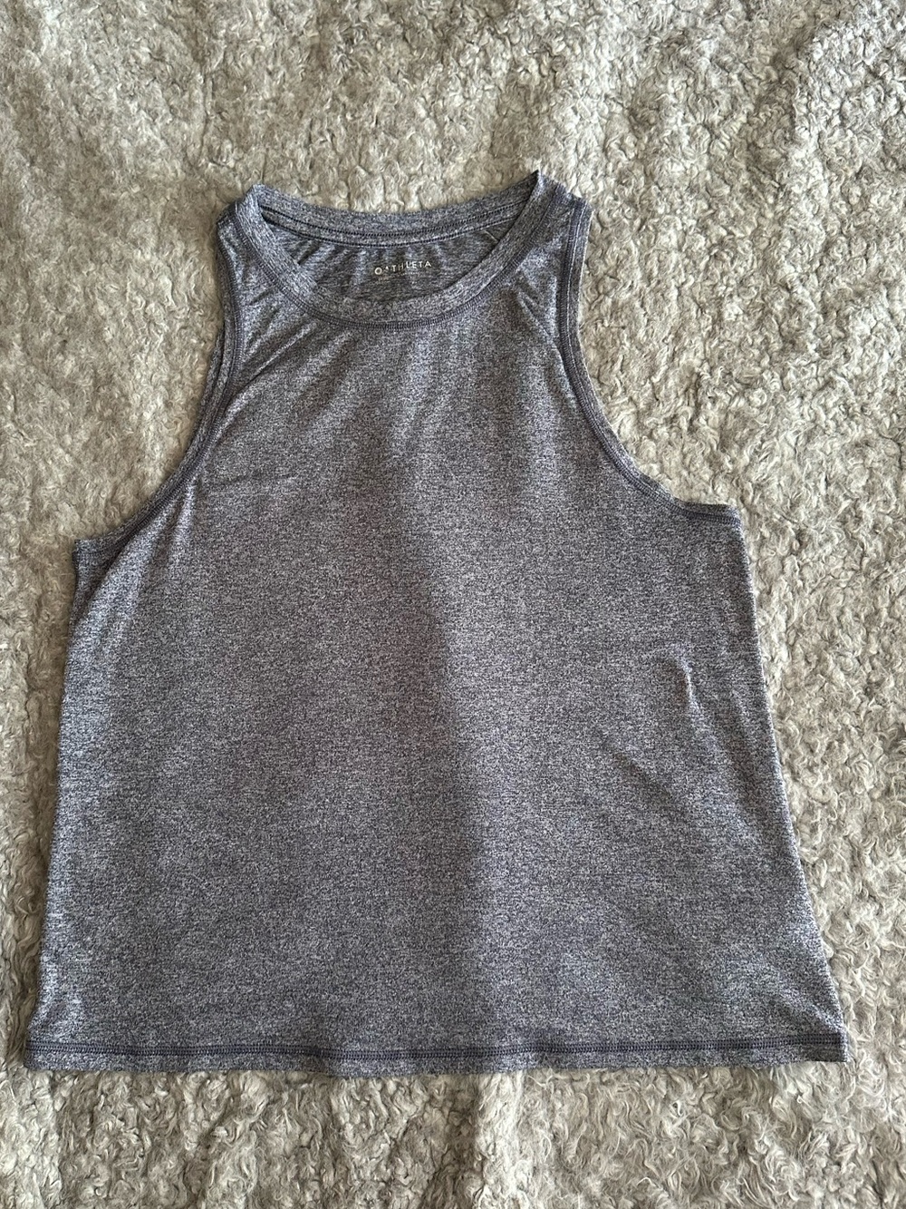 Athleta Heathered Gray High-Neck Tank